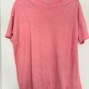 Aerie Women's Oversized Short Sleeve Pink Tee